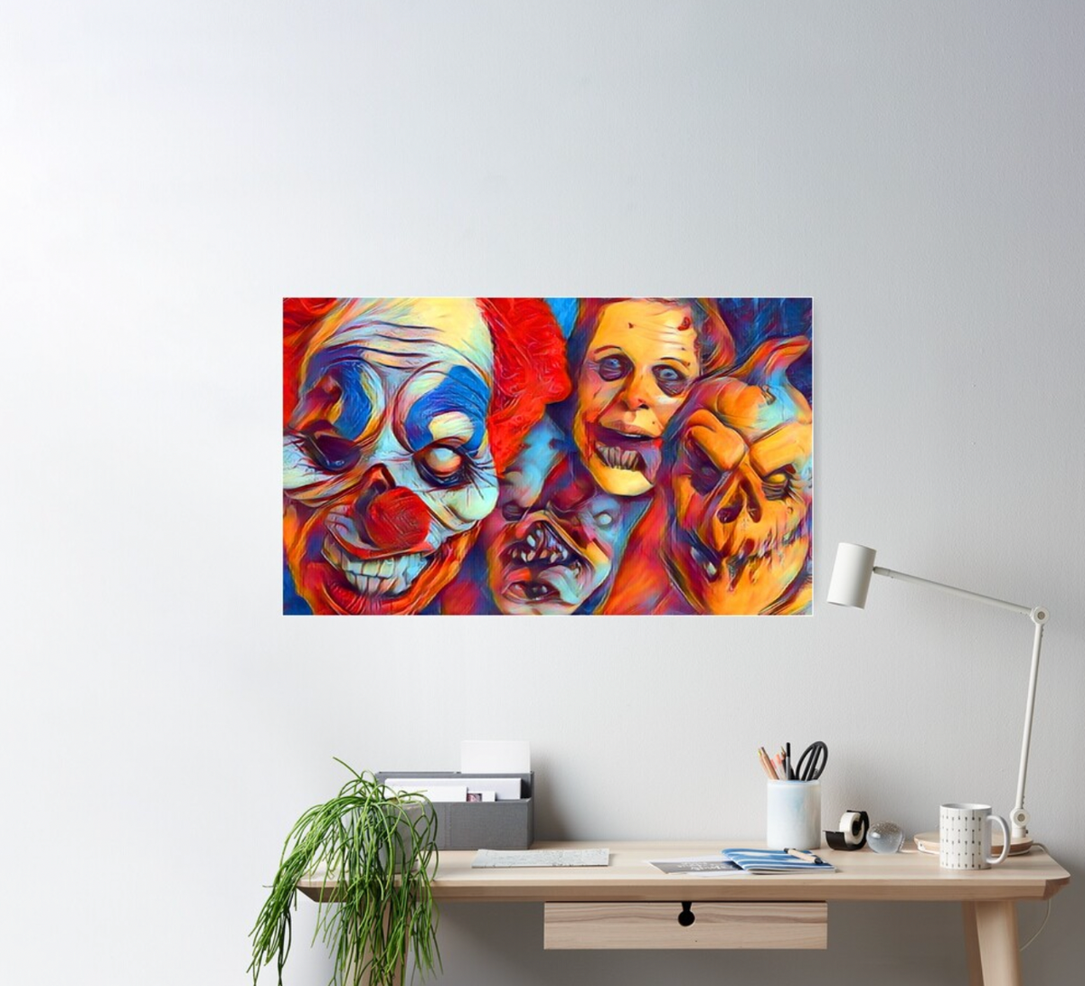 Horror Faces Poster
