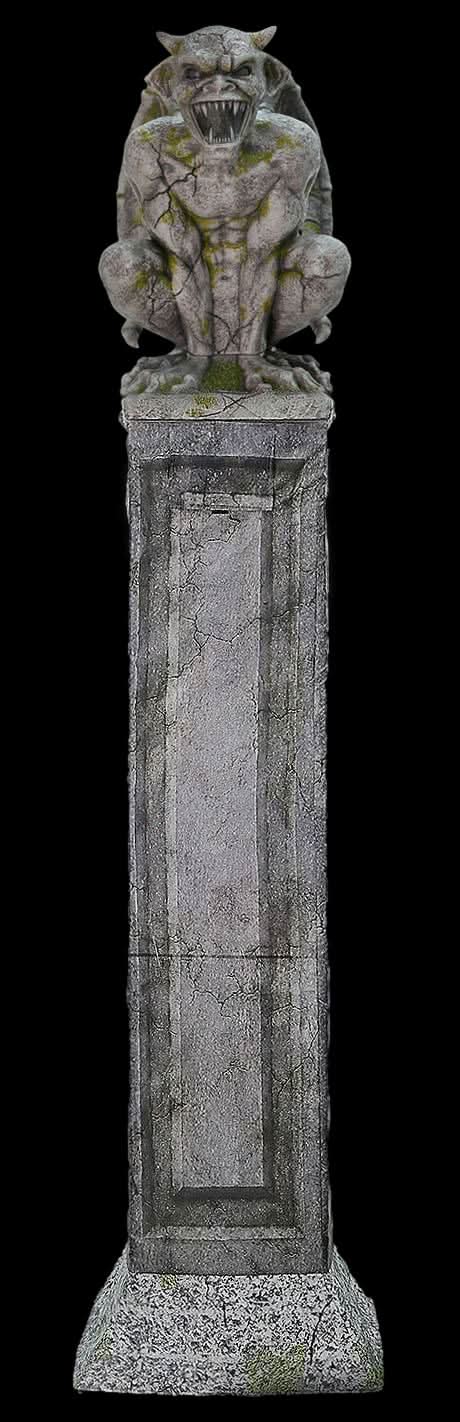 Oversized Gargoyle Pillar Animatronic Decoration