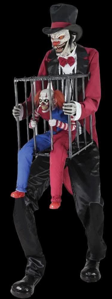 "Rotten Ringmaster With Clown" Animatronic Decoration