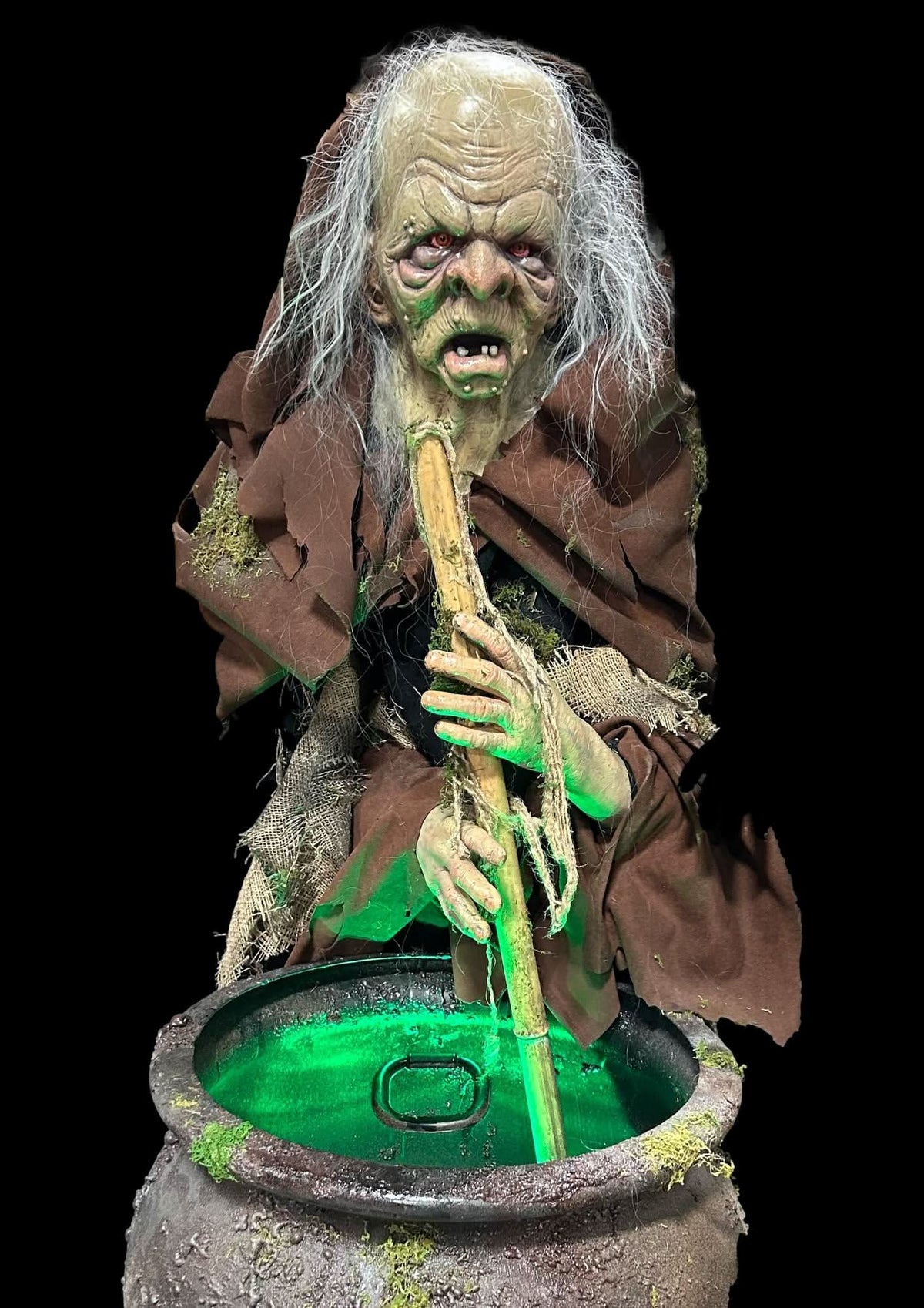 Stirring Witch Animatronic" Professional Halloween Animatronic