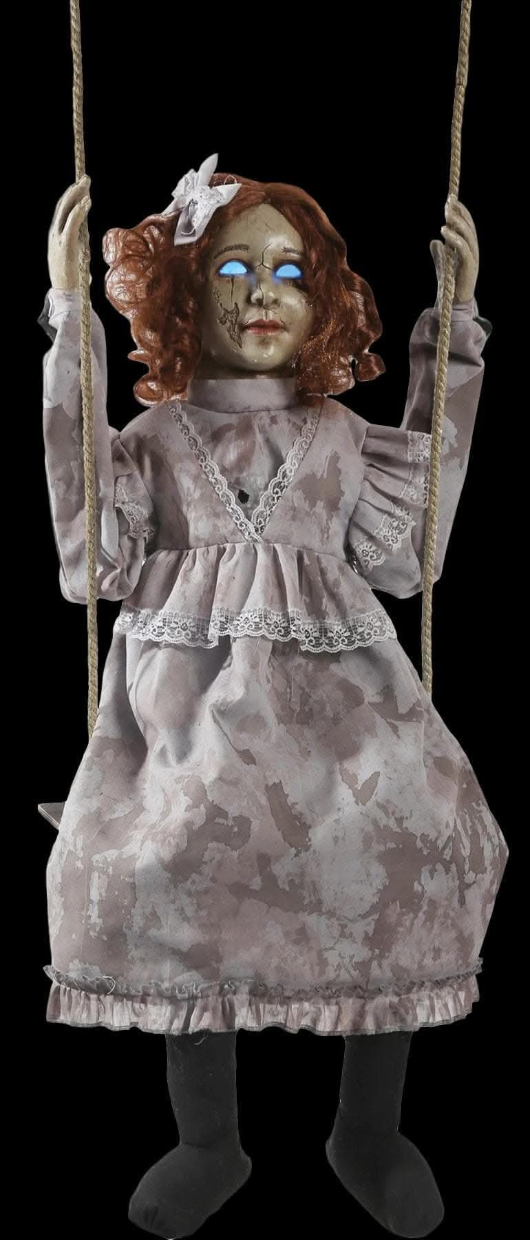 "Swinging Decrepit Doll" Animatronic Decoration