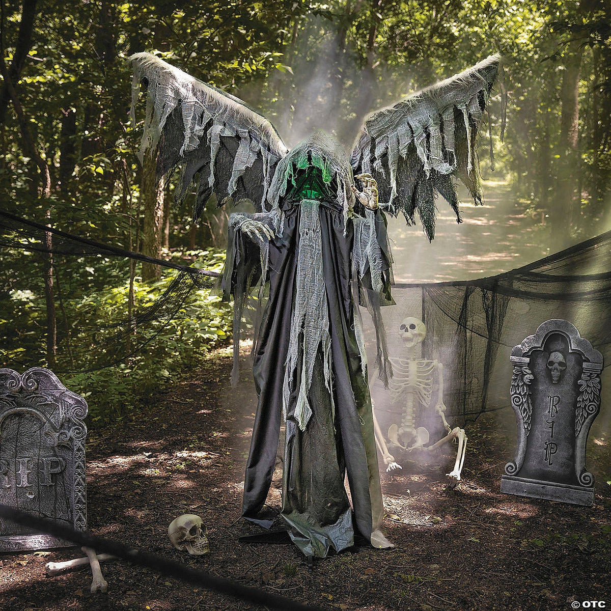  NEW FOR 2025 8" Reaper With Animated Wings Animatronic Decoration