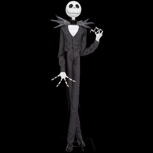  78" Deluxe Jack Skellington With Black & Purple Suit Animatronic Decoration