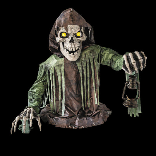  NEW FOR 2025 Giant Light-Up Corroded Skeleton Reaper Animatronic Decoration