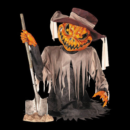  Pumpkin Head Scarecrow Animatronic Decoration
