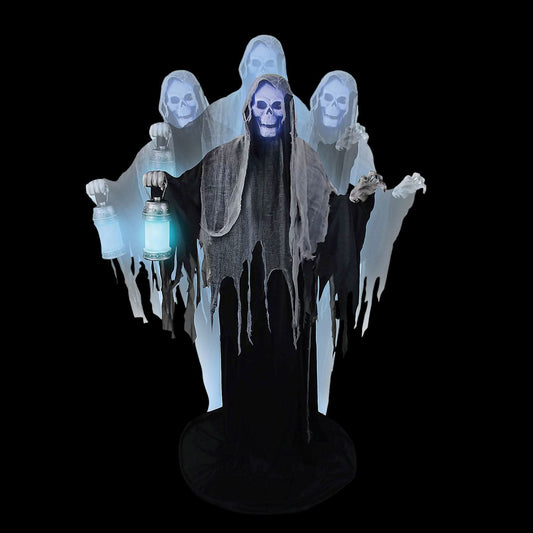  Animated Rising Ghost Reaper Animatronic Decoration