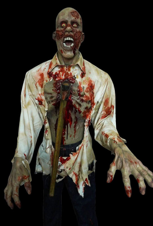  "Axed Zack" Zombie Professional Full Body Halloween Prop