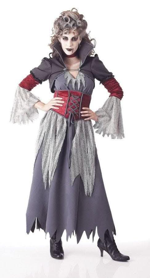  "Banshee - Curly Grey Hair" Halloween Wig