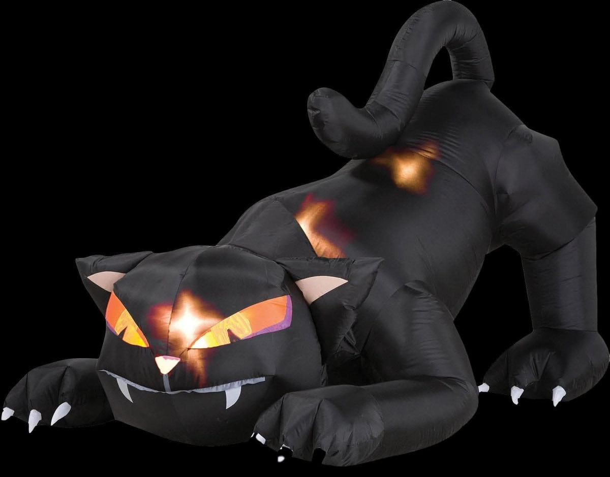  "Black Cat With Turning Head" Air-blown Inflatable Halloween Decoration
