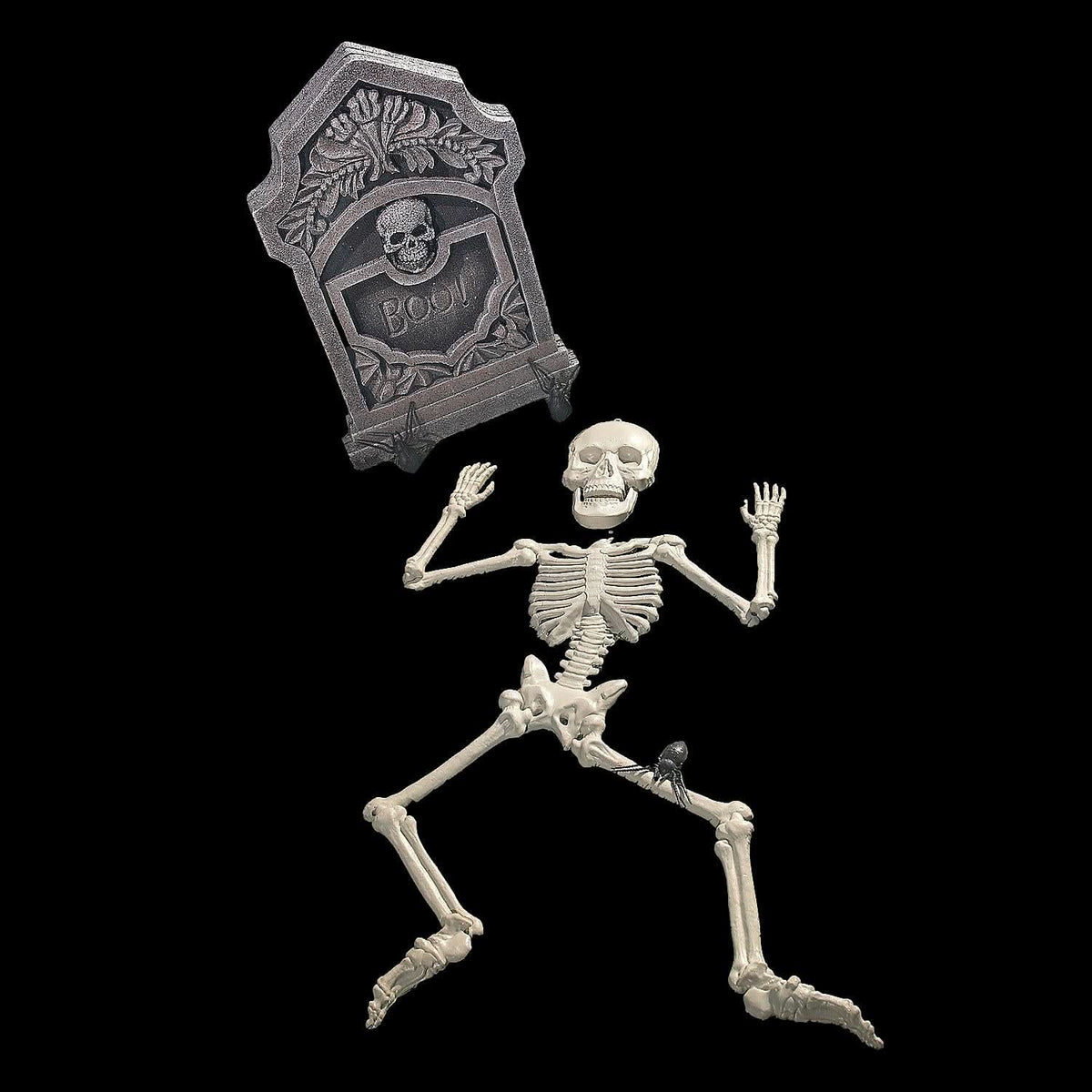  Boo! Tombstone & Skeleton Graveyard Halloween Decorations Set