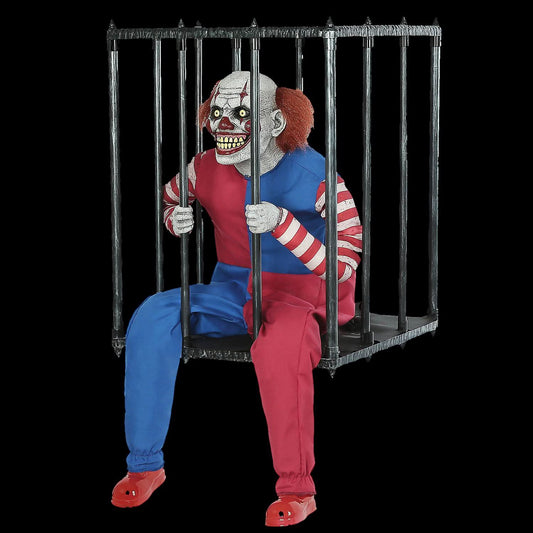  Caged Clown Animatronic Decoration