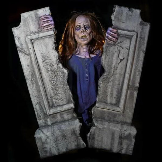  "Cracking Crypt Zombie" Static Graveyard Halloween Prop