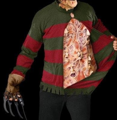  "Freddy Krueger Sweater - Chest Of Souls" Offical Movie Halloween Costume