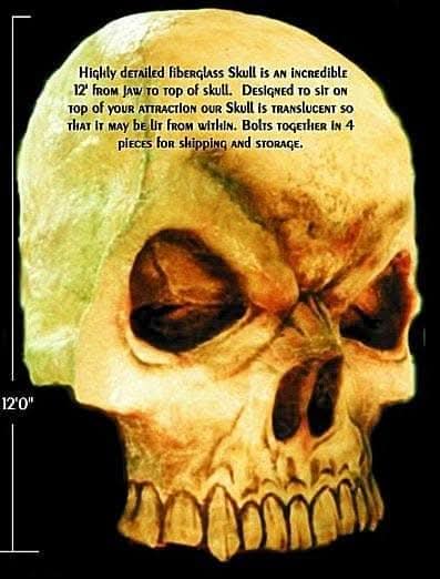  "Giant Skull" Haunted House Facade