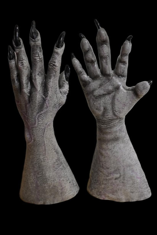  "Grey Werewolf/Alien/Monster Hands" Deluxe Latex Halloween Costume Gloves