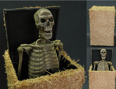  "Hay Bale Popper" Skeleton Halloween Animatronic