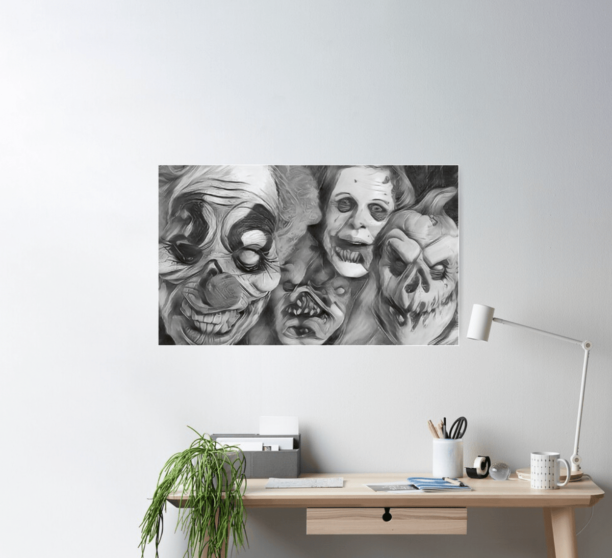  Horror Faces Poster