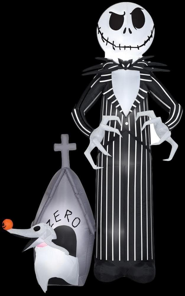  "Jack Skellington And Zero" Air-blown Inflatable Halloween Decoration