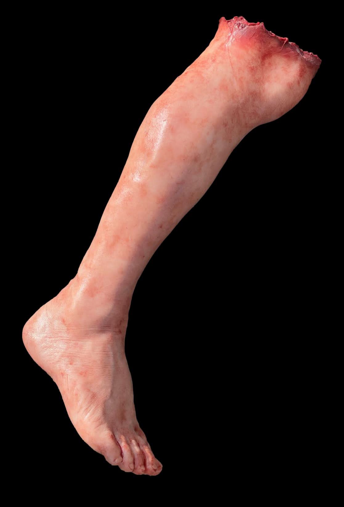  "Large Male Leg" Silicone Human Body Part Halloween Prop