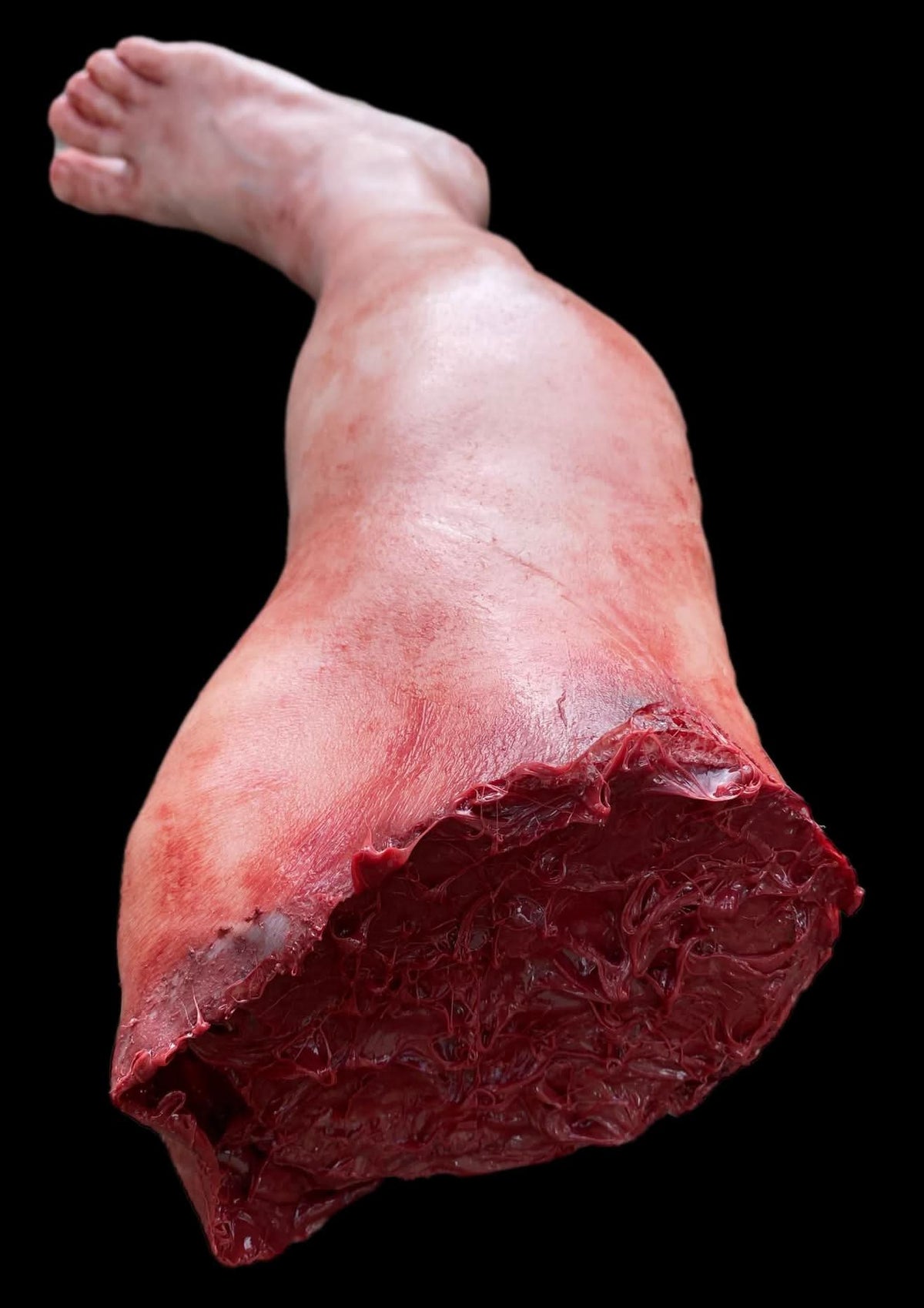  "Large Male Leg" Silicone Human Body Part Halloween Prop