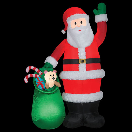  Luxe Santa With Toy Bag 107" Inflatable Christmas Outdoor Yard Decor