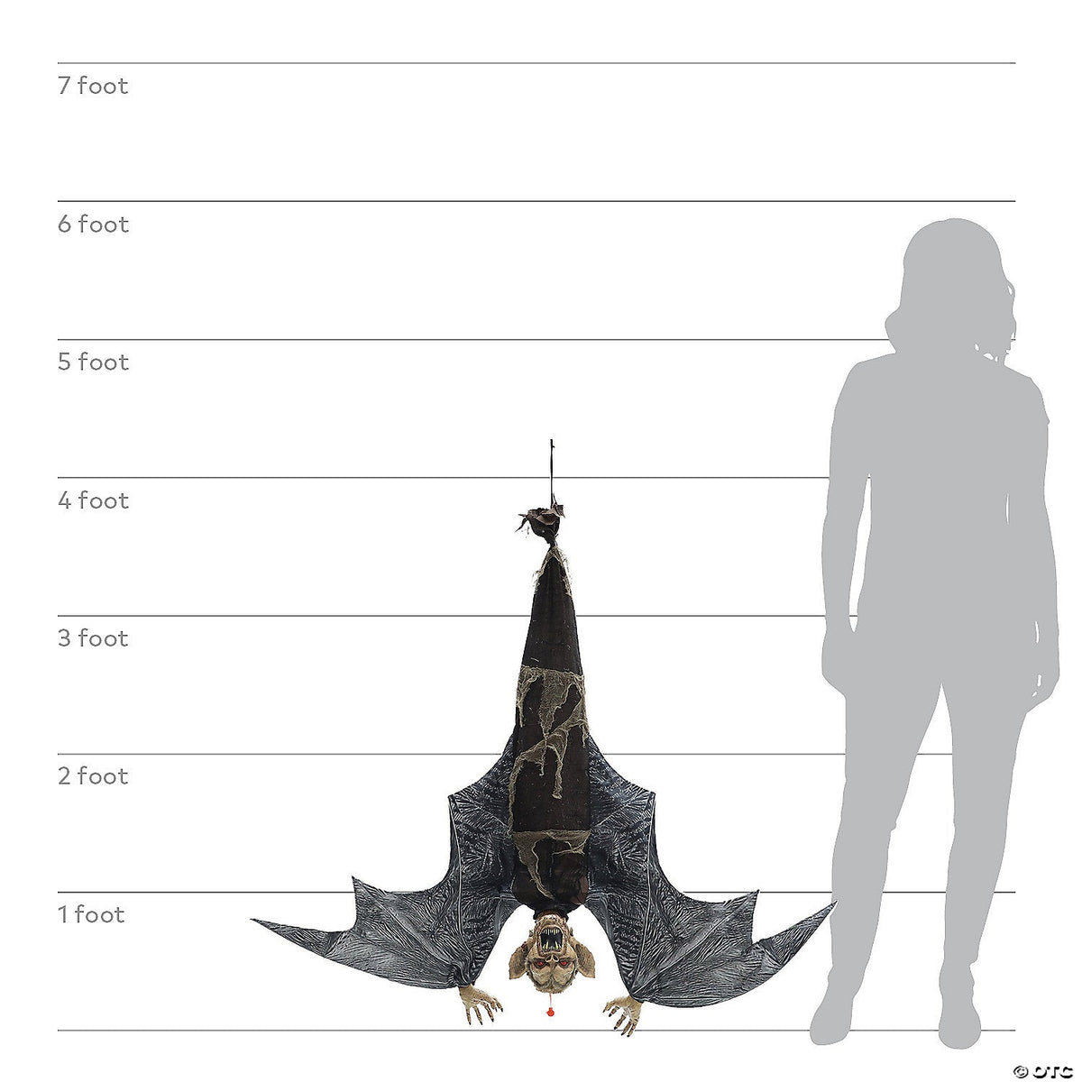 Menacing Hanging Bat Halloween Decoration
