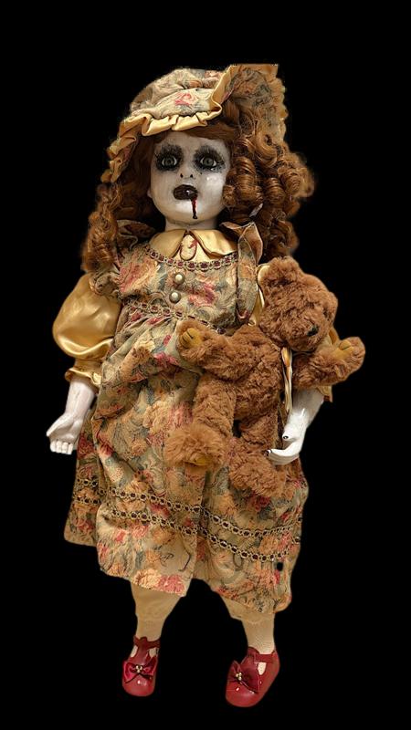 "New Creepy Kimmie Porcelain Doll" Halloween Prop