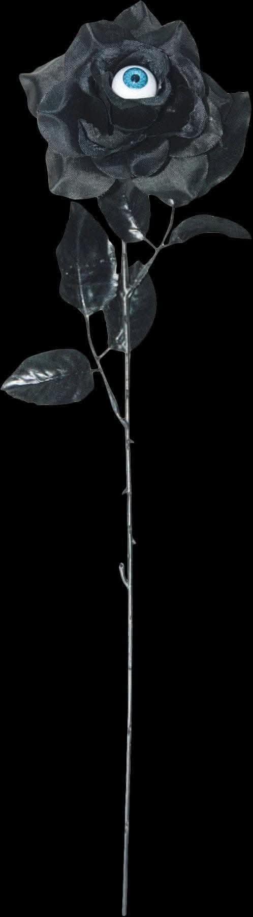  "One Dozen Black Roses With Eyes" Halloween Accessory Prop