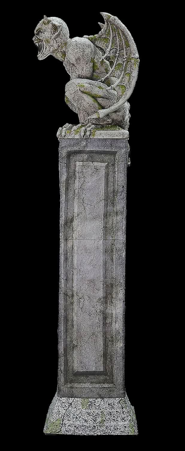  Oversized Gargoyle Pillar Animatronic Decoration