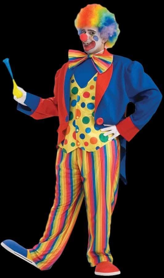 "Rainbow Clown Suit - Adult 3XL" Costume
