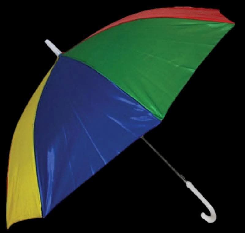  "Rainbow Clown Umbrella - 24 Inch" Halloween Costume Accessory