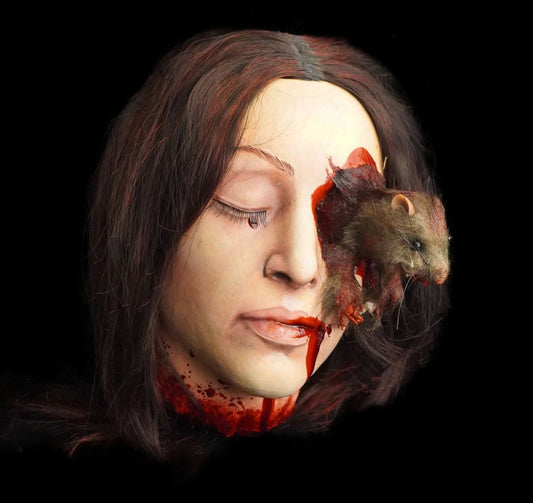  "Rat Girl Head" Bloody Halloween Prop