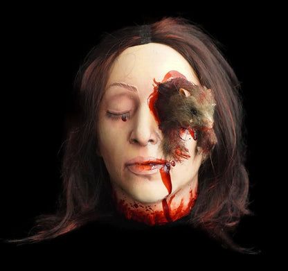 "Rat Girl Head" Bloody Halloween Prop