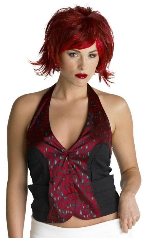  "Razor Pixie - Black & Purple" Halloween Wig