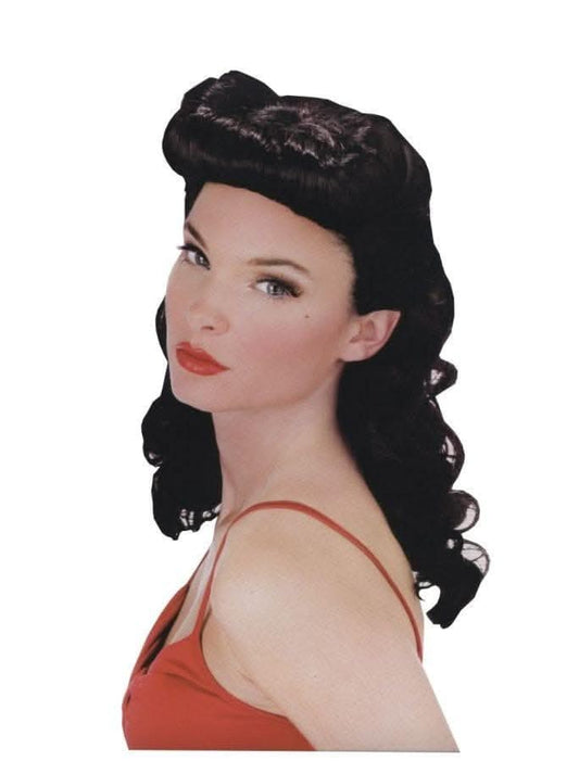  "Retro-Style Pin Up Babe" Halloween Wig