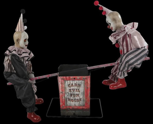  "See Saw Clowns" Electric Halloween Animated Prop