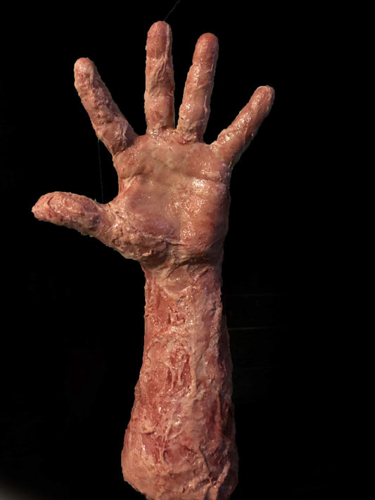  "Silicone Burned Male Arm" Body Part Halloween Prop