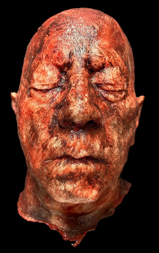  "Silicone Crispy Severed Head" Gory Halloween Prop