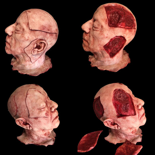  "Silicone Severed Head With Magnetics" Gory Halloween Prop