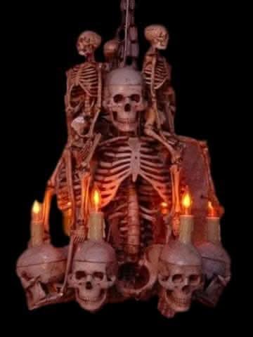  "Skeleton Chandelier" Haunted House Lighting