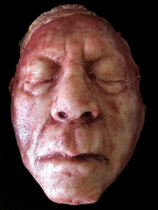  "Skinned Old Man Face - Silicone" Human Body Part Halloween Prop