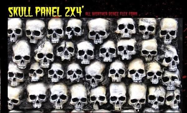  "Skull Wall Panel" Haunted House Facade