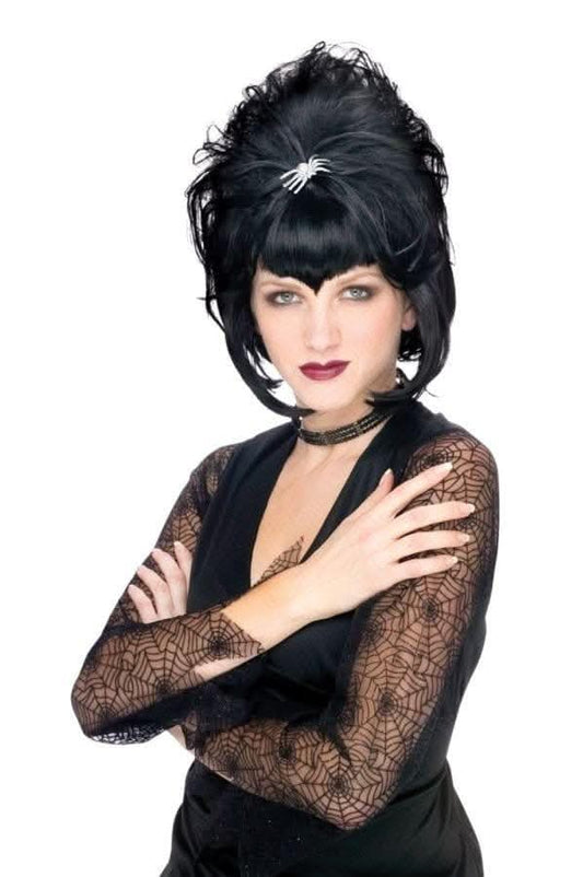  "Spiderella Black Bouffant" Halloween Wig