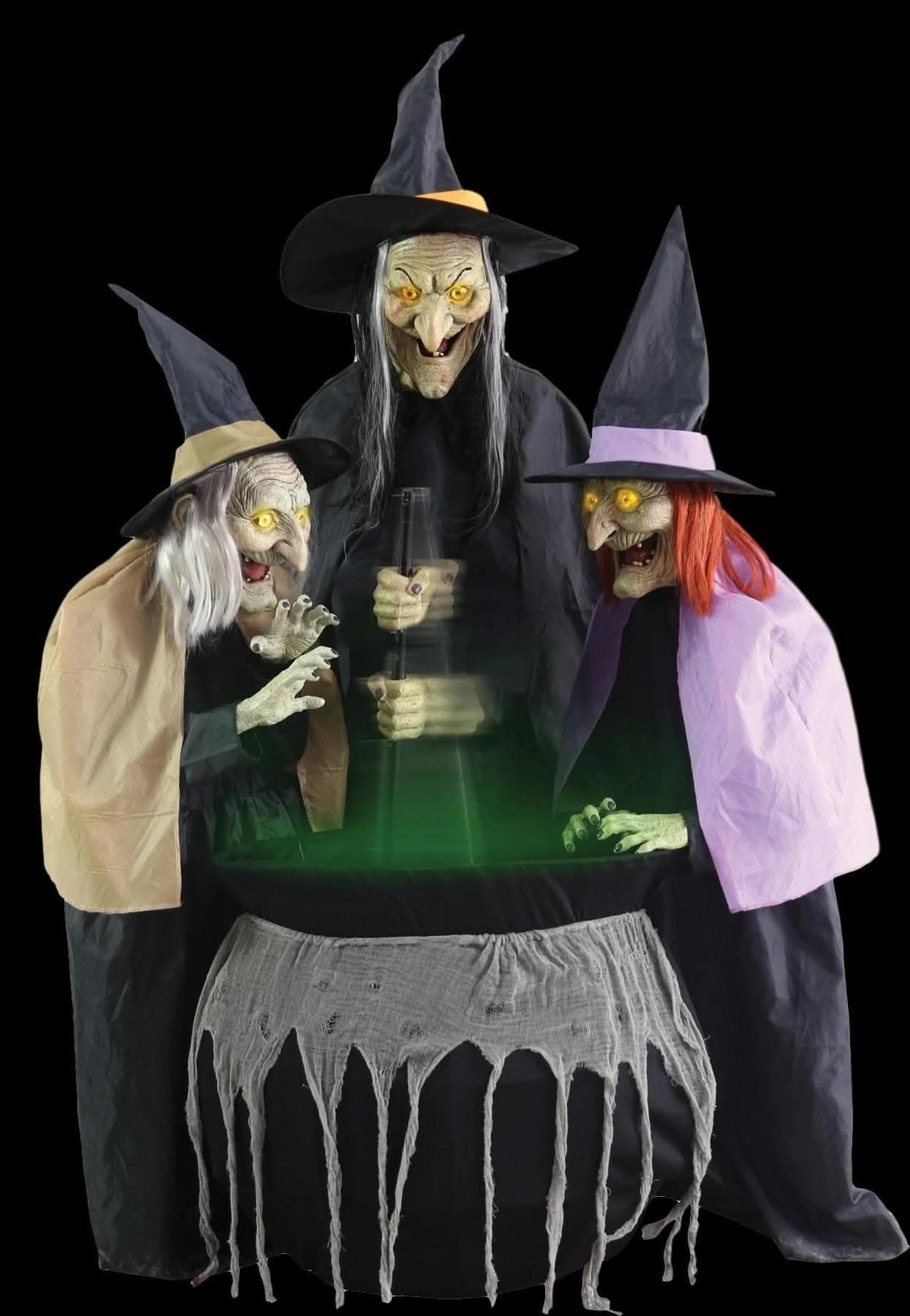  "Stitchwick Sisters" Animatronic Decoration