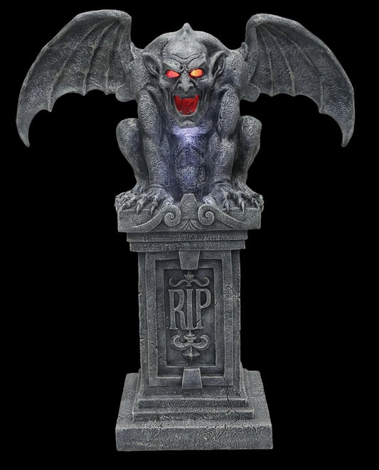  "Stone Gargoyle With Sound And Lights" Halloween Decoration
