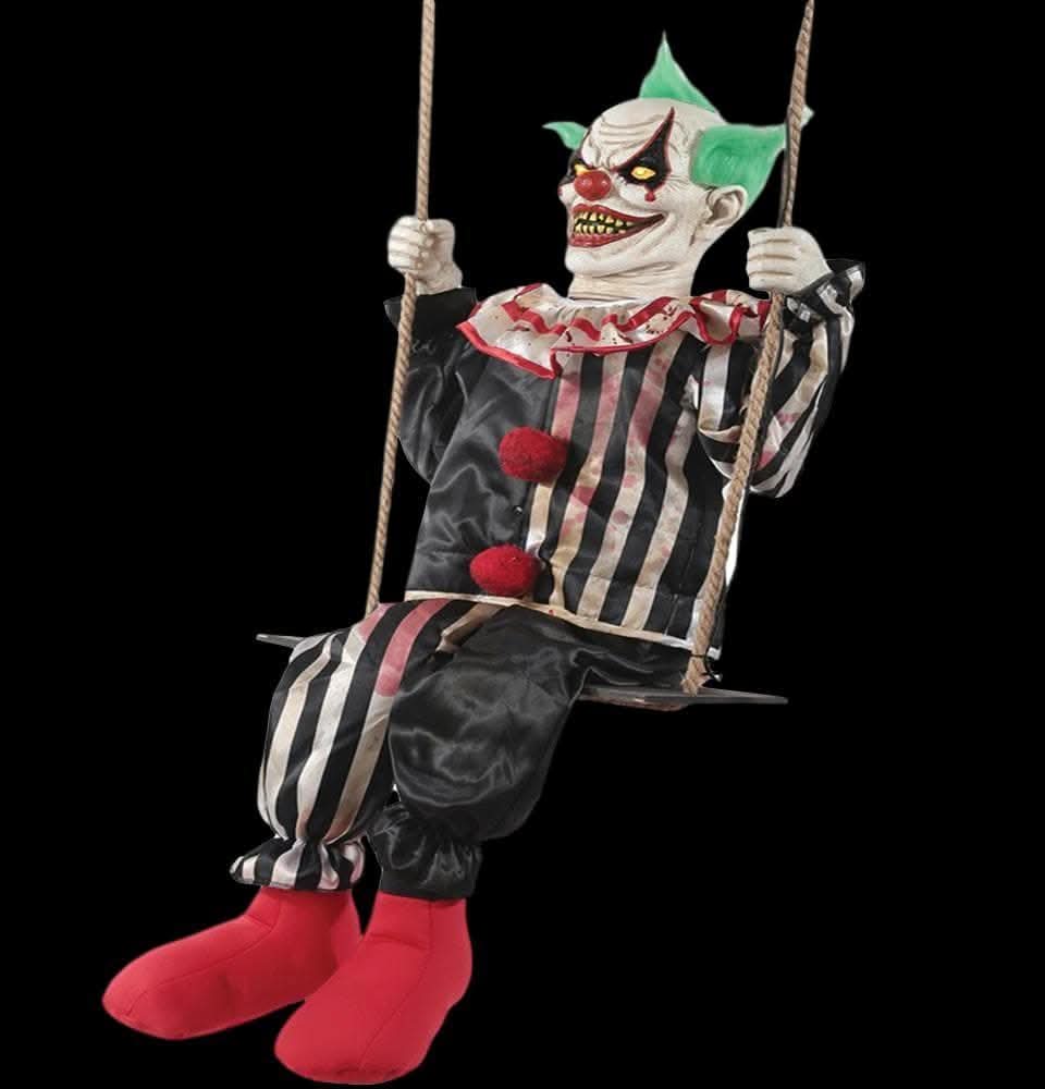  "Swinging Chuckles Clown" Animatronic Decoration