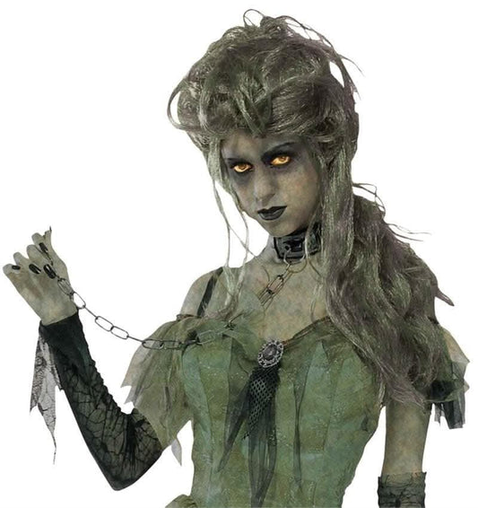  "Zombie Lady - Grey" Halloween Wig